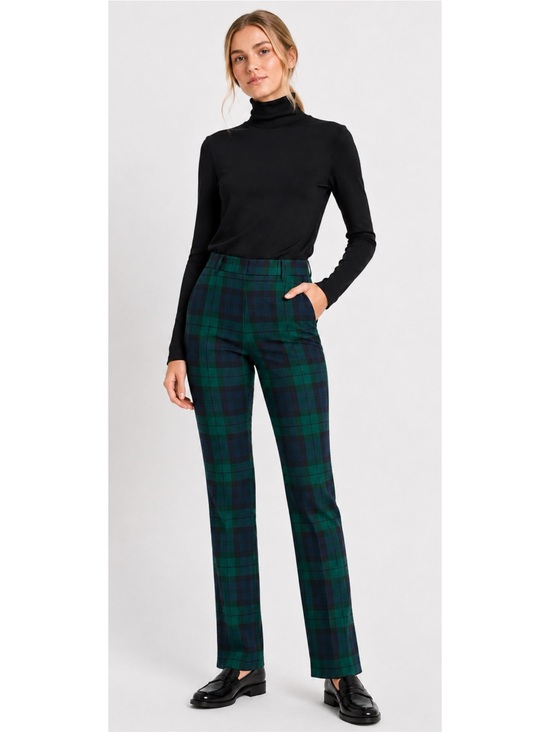J. Crew Pants - J. Crew Blue Green Plaid Ruby Full Length Pant Size 10 ~ New No Tags